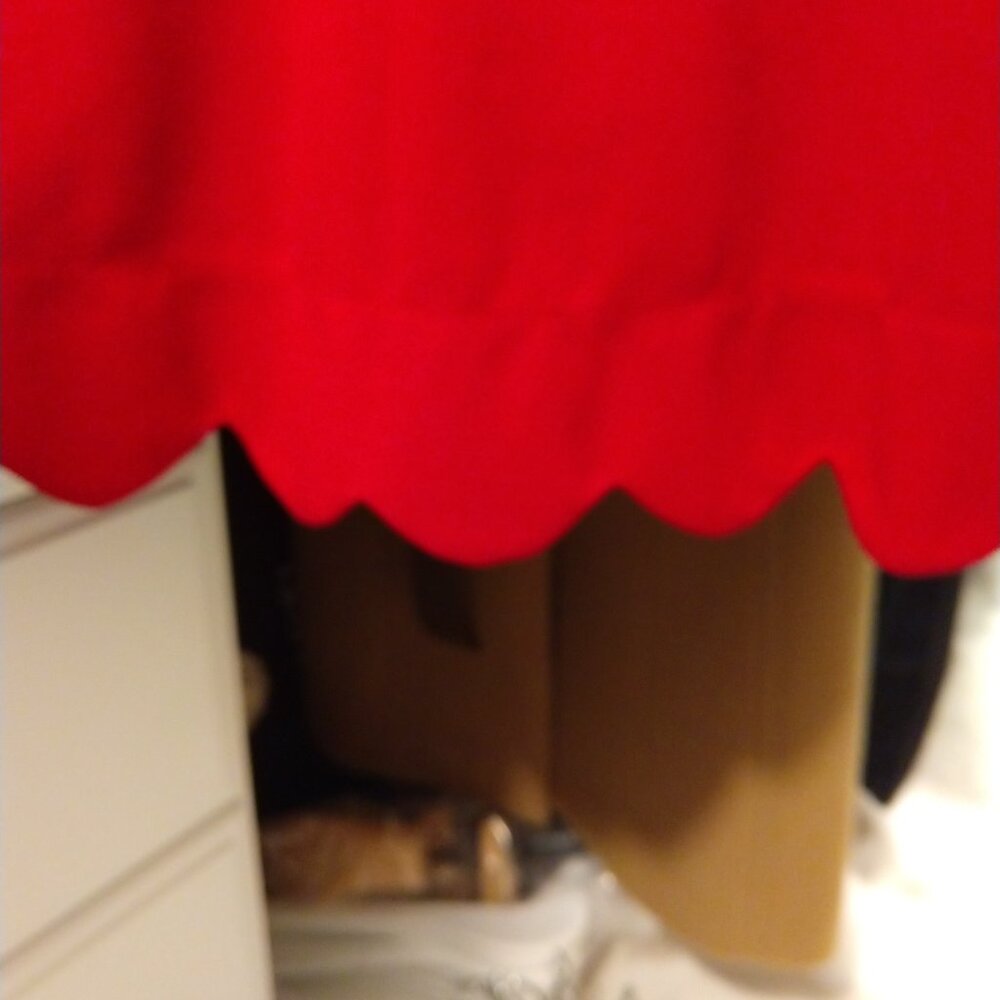 Lulus Dress Red Halter Neck Open Back Scalloped Hem Skirt - Picture 4 of 7